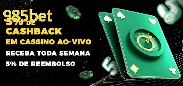 Promoções do cassino ao Vivo 985bet